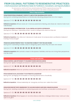 From Colonial Patterns to Regenerative Practices: A Self-Assessment and Guide